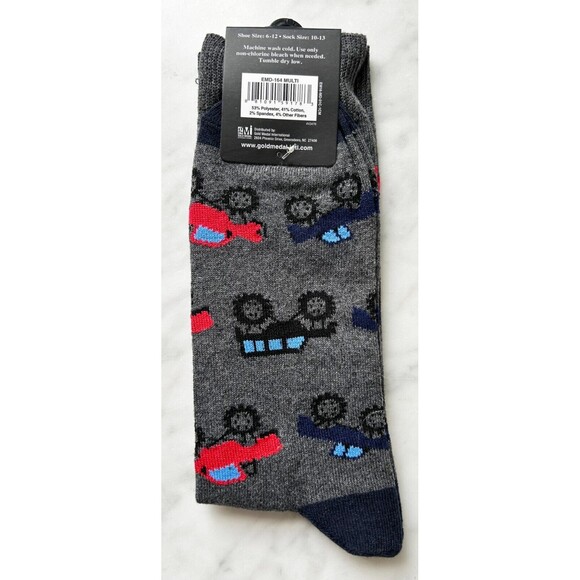Enrico Milano Trucks Offroading Men's Novelty Crew Socks - Fits Shoe Size 6-12 - Picture 2 of 3